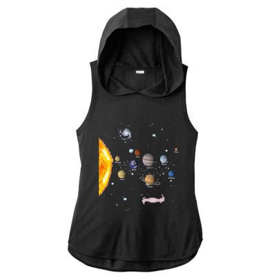 Solar System STEM Kids Realistic Space Ladies PosiCharge Tri-Blend Wicking Draft Hoodie Tank