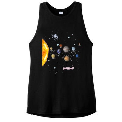 Solar System STEM Kids Realistic Space Ladies PosiCharge Tri-Blend Wicking Tank