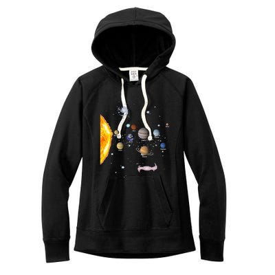 Solar System STEM Kids Realistic Space Women's Fleece Hoodie