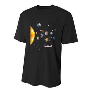 Solar System STEM Kids Realistic Space Youth Performance Sprint T-Shirt