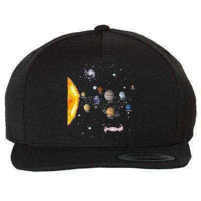 Solar System STEM Kids Realistic Space Wool Snapback Cap