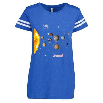 Solar System STEM Kids Realistic Space Enza Ladies Jersey Football T-Shirt