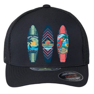 Surfing Surfboarder Surfer Funny Surfboard Flexfit Unipanel Trucker Cap