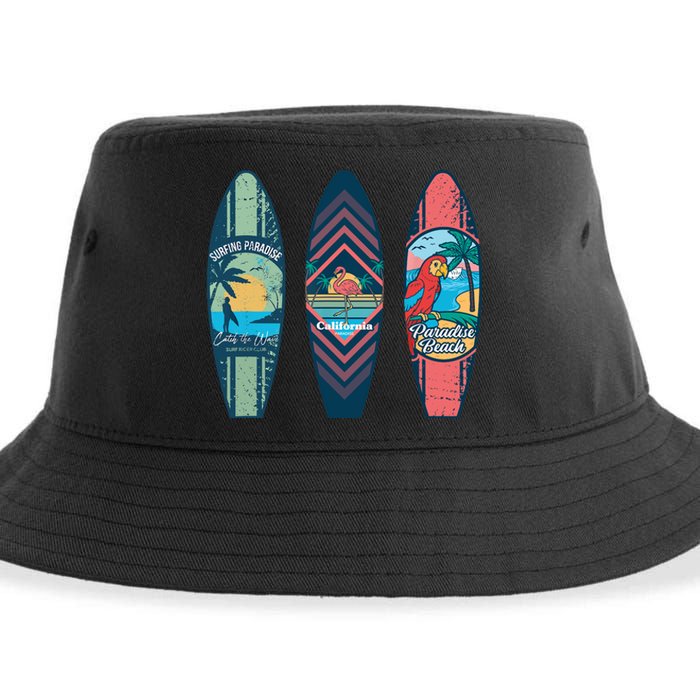 Surfing Surfboarder Surfer Funny Surfboard Sustainable Bucket Hat