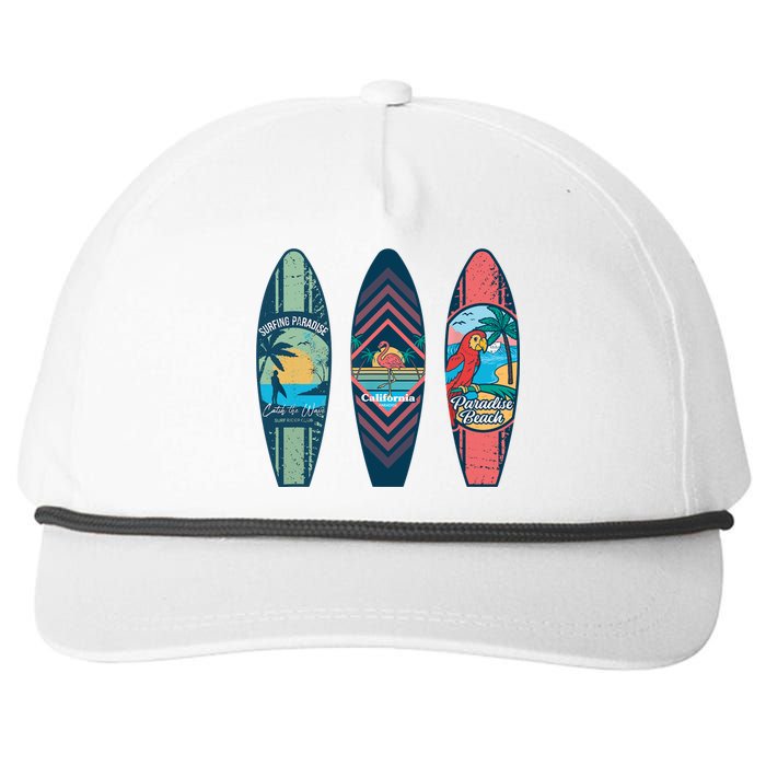 Surfing Surfboarder Surfer Funny Surfboard Snapback Five-Panel Rope Hat