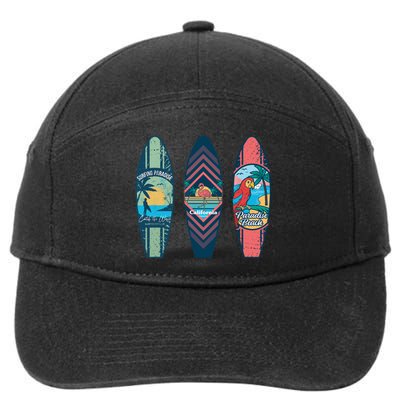 Surfing Surfboarder Surfer Funny Surfboard 7-Panel Snapback Hat