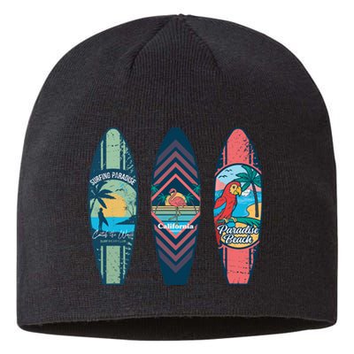 Surfing Surfboarder Surfer Funny Surfboard Sustainable Beanie