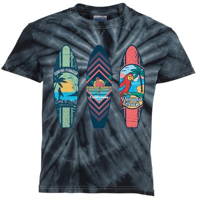 Surfing Surfboarder Surfer Funny Surfboard Kids Tie-Dye T-Shirt