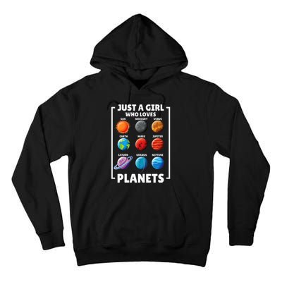 Solar Star System Space Science Just A Who Loves Planet Tall Hoodie