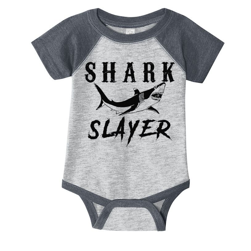 Shark Slayer Shark Fishing & Salt Water Anglers Infant Baby Jersey Bodysuit