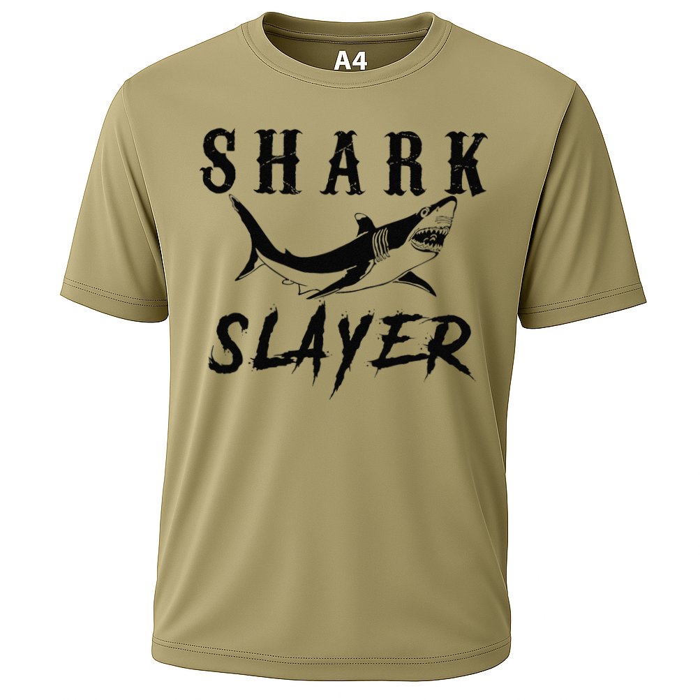 Shark Slayer Shark Fishing & Salt Water Anglers Cooling Performance Crew T-Shirt