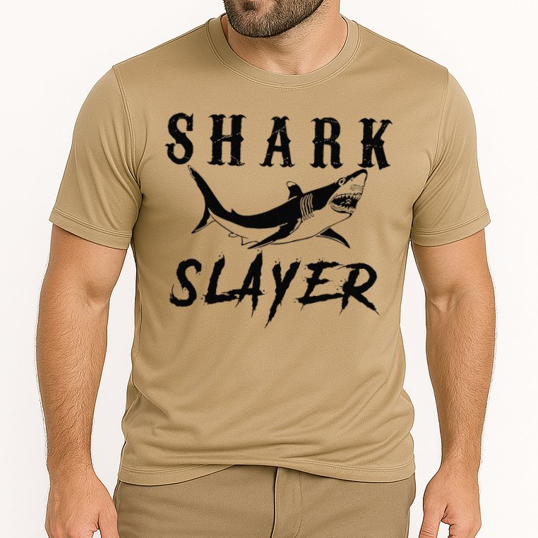 Shark Slayer Shark Fishing & Salt Water Anglers Cooling Performance Crew T-Shirt