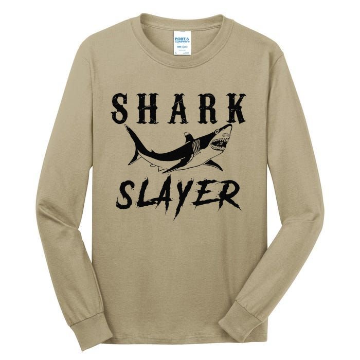 Shark Slayer Shark Fishing & Salt Water Anglers Tall Long Sleeve T-Shirt