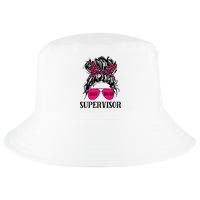 Shit Show Supervisor Tee Women Casual Messy Bun Bleached Cool Comfort Performance Bucket Hat