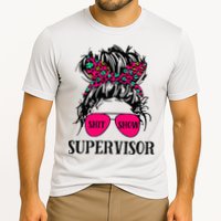 Shit Show Supervisor Tee Women Casual Messy Bun Bleached Cooling Performance Crew T-Shirt