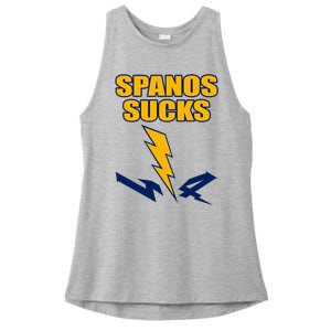 Spanos Sucks San Diego Bolt Ladies PosiCharge Tri-Blend Wicking Tank