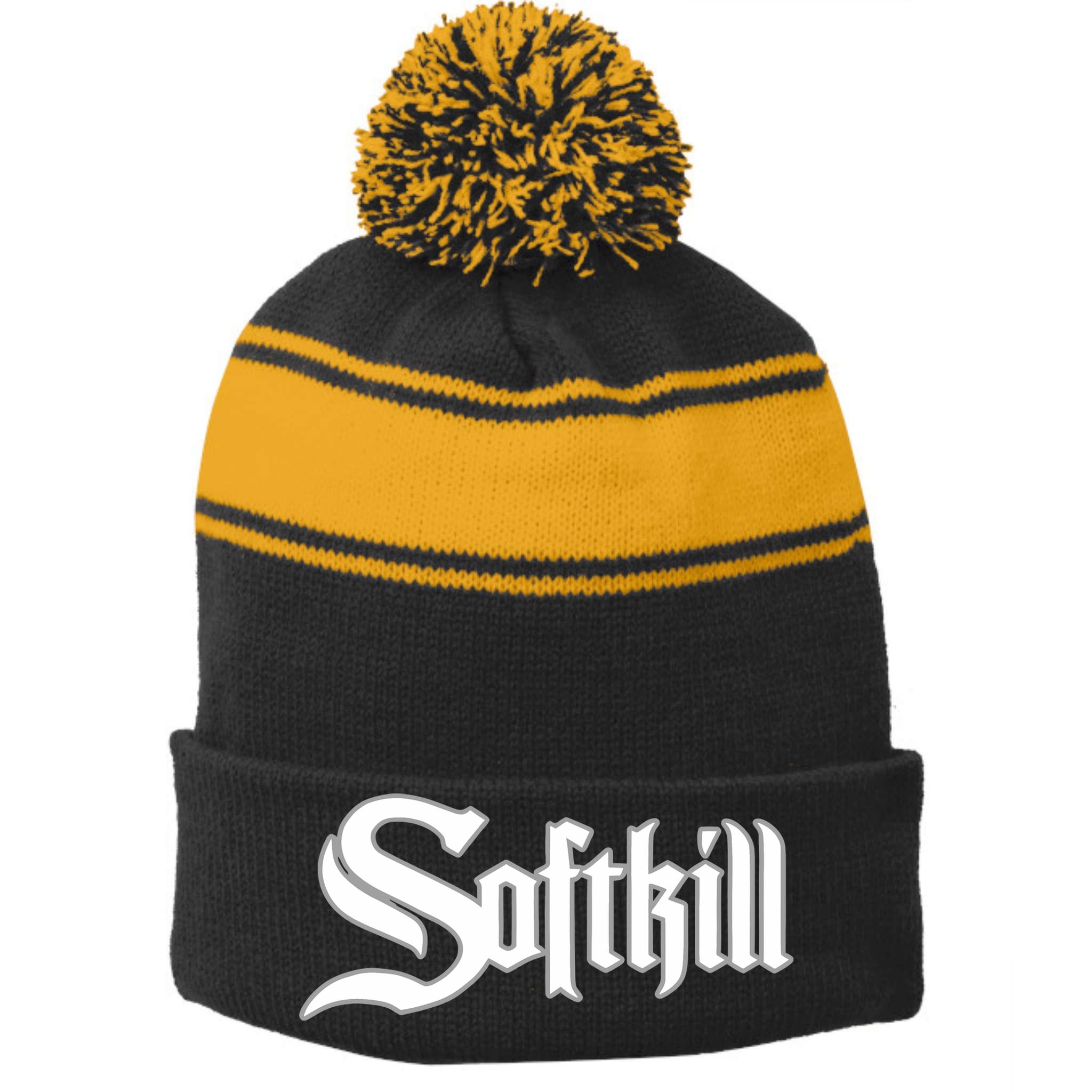 Softkill Southside Stripe Pom Pom Beanie