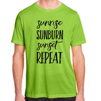 Sunrise Sunburn Sunset Repeat Funny Sayings Summer Cute Gift Adult ChromaSoft Performance T-Shirt