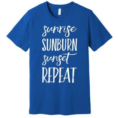 Sunrise Sunburn Sunset Repeat Funny Sayings Summer Cute Gift Premium T-Shirt