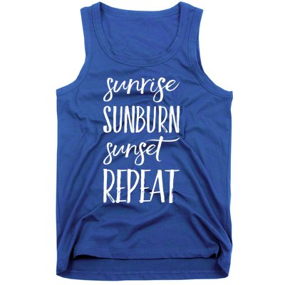 Sunrise Sunburn Sunset Repeat Funny Sayings Summer Cute Gift Tank Top