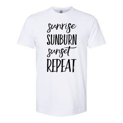 Sunrise Sunburn Sunset Repeat Funny Sayings Summer Cute Gift Softstyle® CVC T-Shirt