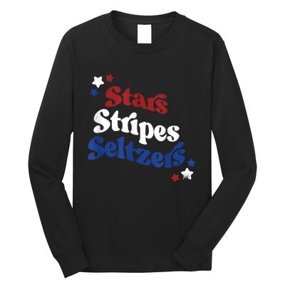 Stars Stripes Seltzers Patriotic Day Long Sleeve Shirt