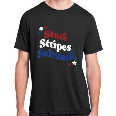 Stars Stripes Seltzers Patriotic Day Adult ChromaSoft Performance T-Shirt