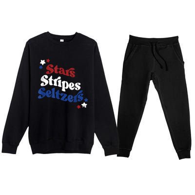 Stars Stripes Seltzers Patriotic Day Premium Crewneck Sweatsuit Set