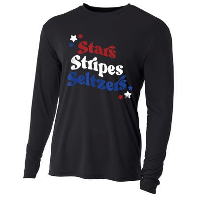 Stars Stripes Seltzers Patriotic Day Cooling Performance Long Sleeve Crew