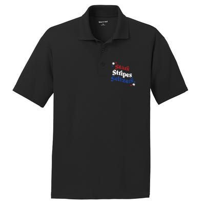 Stars Stripes Seltzers Patriotic Day PosiCharge RacerMesh Polo