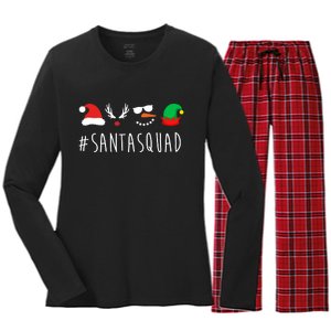 Santa Squad Women's Long Sleeve Flannel Pajama Set 