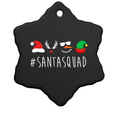 Santa Squad Ceramic Star Ornament