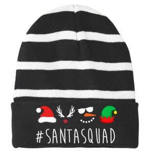 Santa Squad Striped Beanie with Solid Band