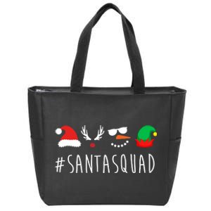 Santa Squad Zip Tote Bag