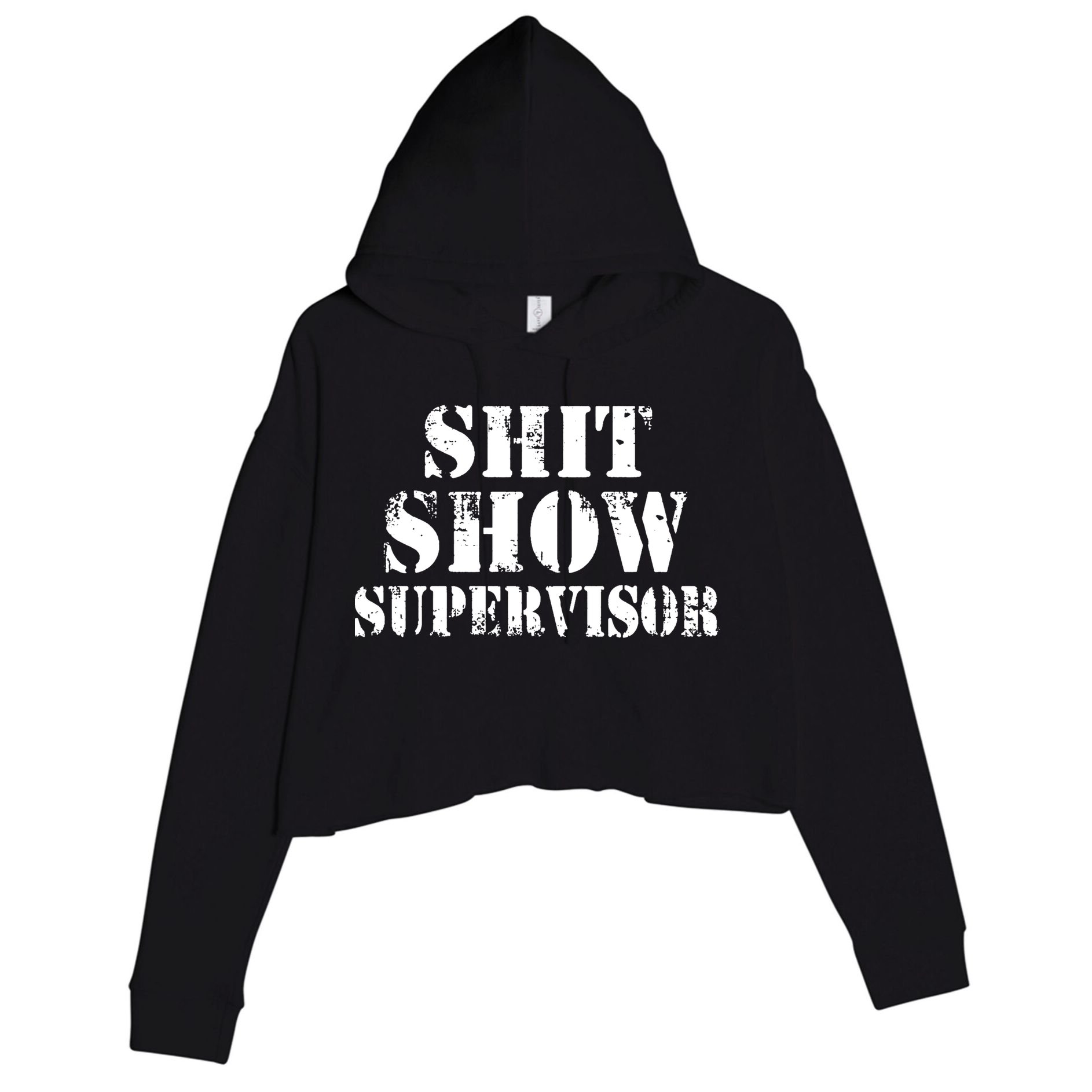 Shit Show Supervisor Crop Fleece Hoodie