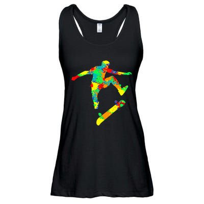 Skateboard Skater Skateboarder Ladies Essential Flowy Tank