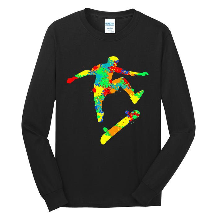 Skateboard Skater Skateboarder Tall Long Sleeve T-Shirt