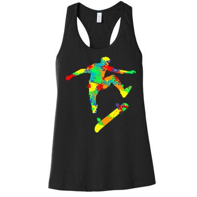 Skateboard Skater Skateboarder Women's Racerback Tank