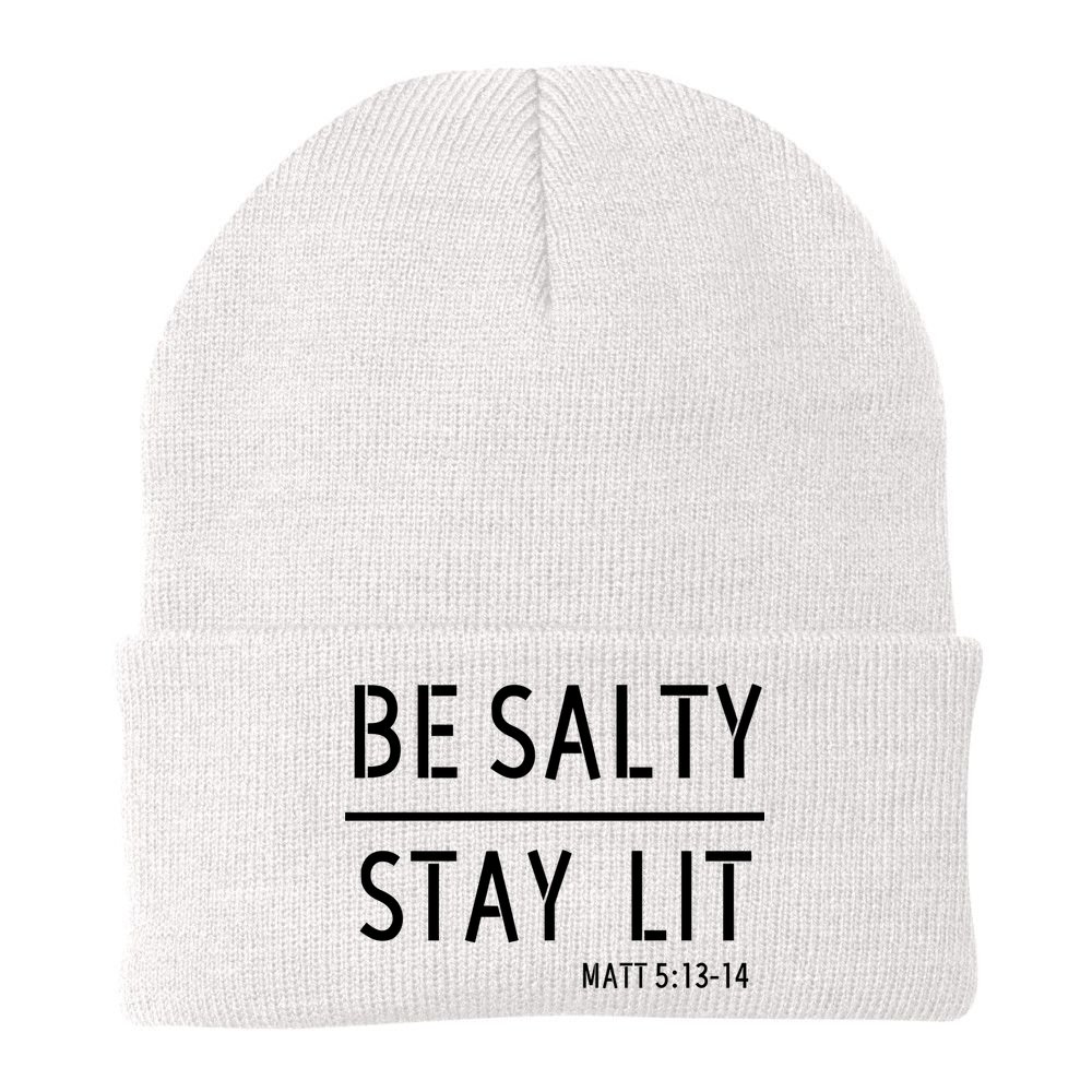Stay Salty Stay Lit Christian Religious Beanie