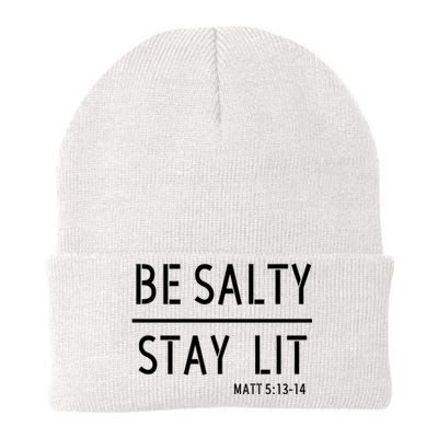 Stay Salty Stay Lit Christian Religious Knit Cap Winter Beanie