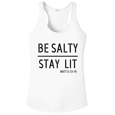 Stay Salty Stay Lit Christian Religious Ladies PosiCharge Competitor Racerback Tank