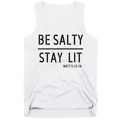 Stay Salty Stay Lit Christian Religious Tank Top