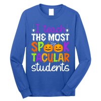 Spooktacular Students Spooky Teacher Halloween Teaching Gift Long Sleeve Shirt