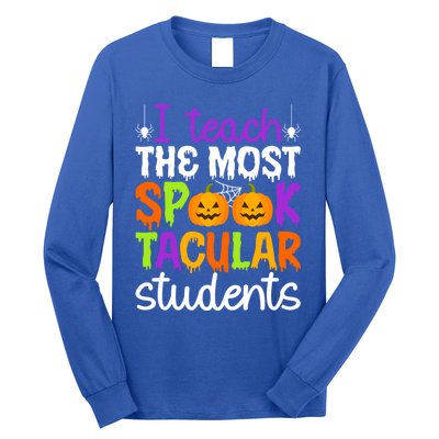 Spooktacular Students Spooky Teacher Halloween Teaching Gift Long Sleeve Shirt