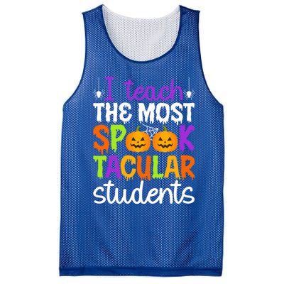 Spooktacular Students Spooky Teacher Halloween Teaching Gift Mesh Reversible Basketball Jersey Tank