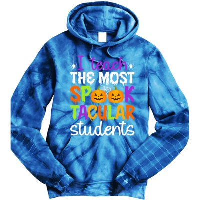 Spooktacular Students Spooky Teacher Halloween Teaching Gift Tie Dye Hoodie