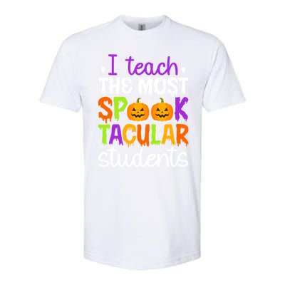 Spooktacular Students Spooky Teacher Halloween Teaching Gift Softstyle CVC T-Shirt