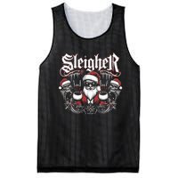 Sleigher Skull Santa Rock N’ Roll Christmas Metal Mesh Reversible Basketball Jersey Tank