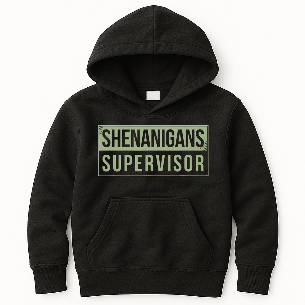 Shenanigans Supervisor Kids Hoodie