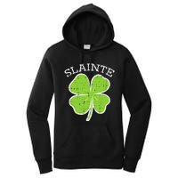 Slainte Shamrock Saint Irish St Patricks Day green Women's Pullover Hoodie